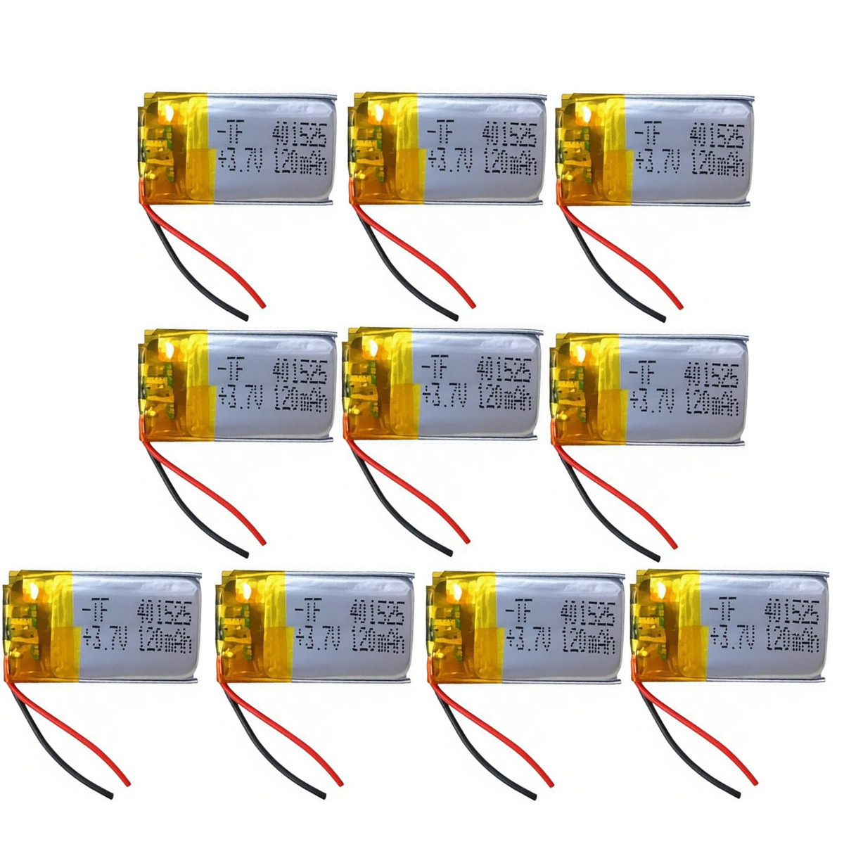 Smartwatch Headset - 10 ชิ้น 3.7V 120mAh 401525 แบตเตอรี่ลิเธียมโพลิเมอร์ลิโปแบตเตอรี่แบบชาร์จไฟได้สำหรับ