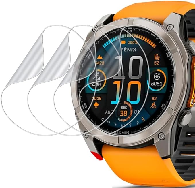 Garmin Smartwatch Accessories - 1-3 ชิ้นฟิล์มไฮโดรเจลสำหรับการ์มิน ฟินิกซ์​​8 51 มม.47 มม.43