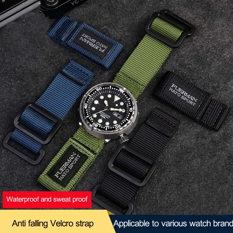 Nylon Nato Strap - สายนาฬิกานาโตไนลอนยอดนิยมสำหรับ Seiko No. 5 007สายนาฬิกาข้อมือแนวสปอร์ตซีรีส์20มม. 22มม.