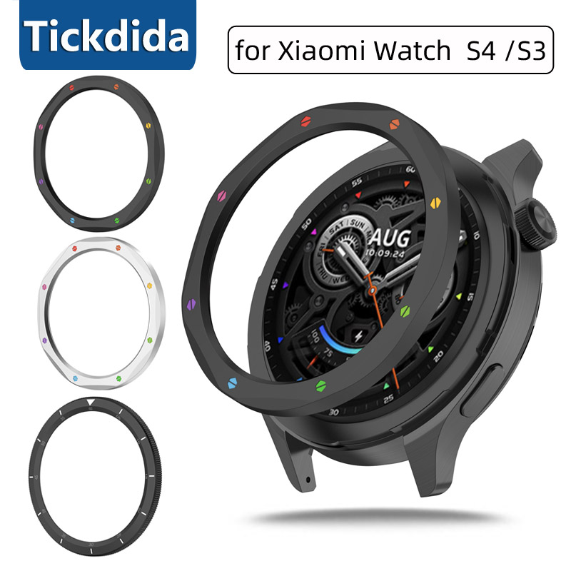 Xiaomi Smartwatch Accessories - แหวนโลหะสําหรับ Xiaomi นาฬิกา S4 S3 ป้องกันฟิล์มนาฬิกาสําหรับนาฬิกา
