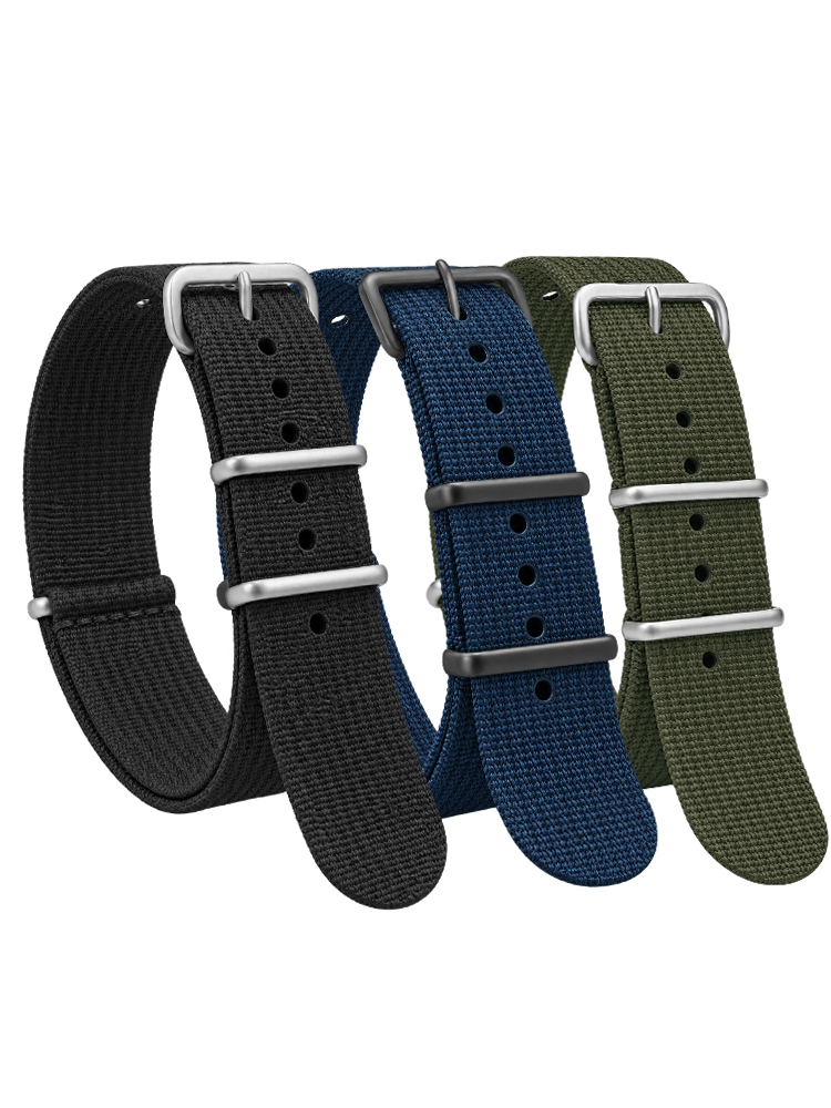Nylon Nato Strap - ไนลอนยางสําหรับ Seiko ทหาร Ballistic ผ้าเปลี่ยนคุณภาพสูงไนลอน 18