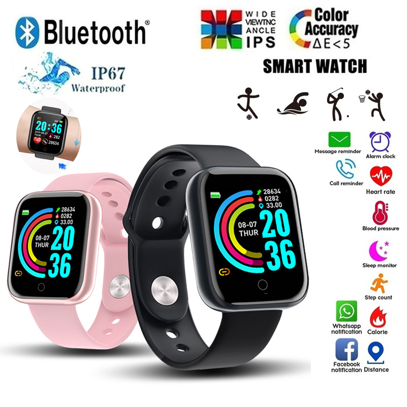 D20สมาร์ทวอท์ชกันน้ำสายรัดข้อม - Smartwatch Faces บทวิจารณ์และราคา