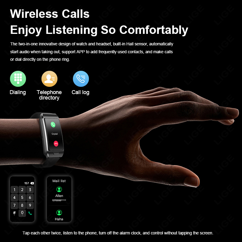 LIGE หูฟังบลูทูธสมาร์ทวอทช์ผู้ - Smartwatch Headset บทวิจารณ์และราคา