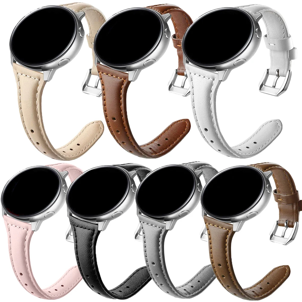 สายหนังบางสำหรับนาฬิกา Samsung - Smartwatch Band Accessories บทวิจารณ์และราคา