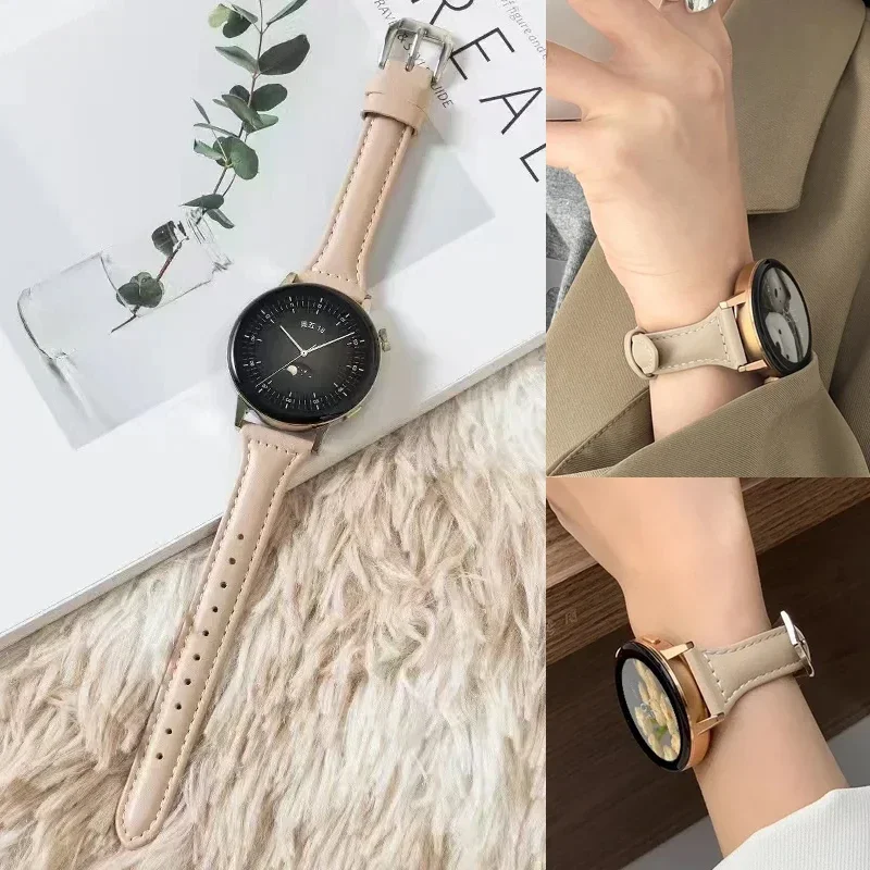 สายหนังบางสำหรับนาฬิกา Samsung - Smartwatch Band Accessories บทวิจารณ์และราคา