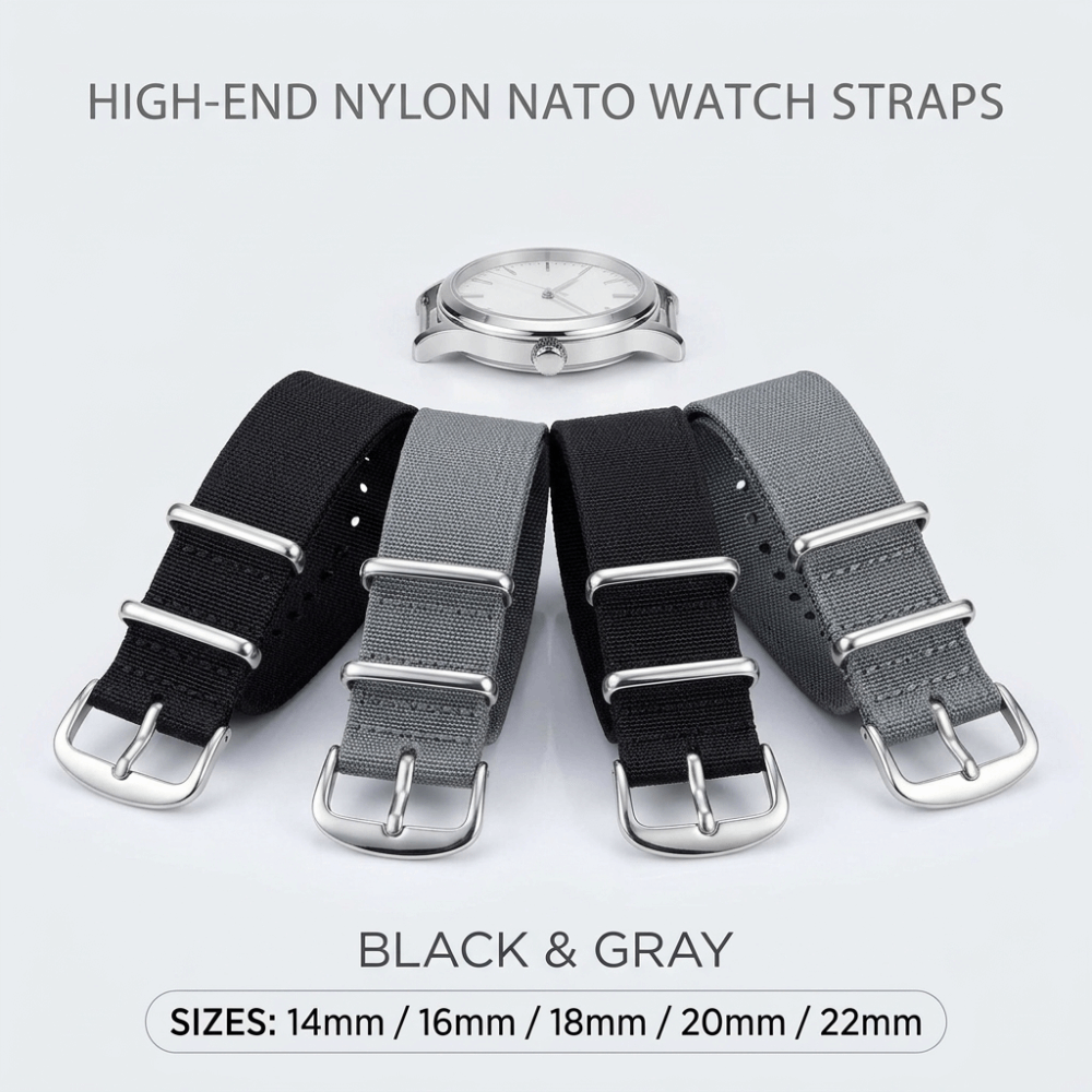 14/16/18/20/22 มม.สายนาฬิกา NA - Nylon Nato Strap บทวิจารณ์และราคา