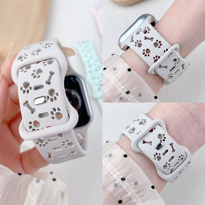สายซิลิโคนลายอุ้งเท้าสุนัขสำหร - Apple Smartwatch Accessories บทวิจารณ์และราคา