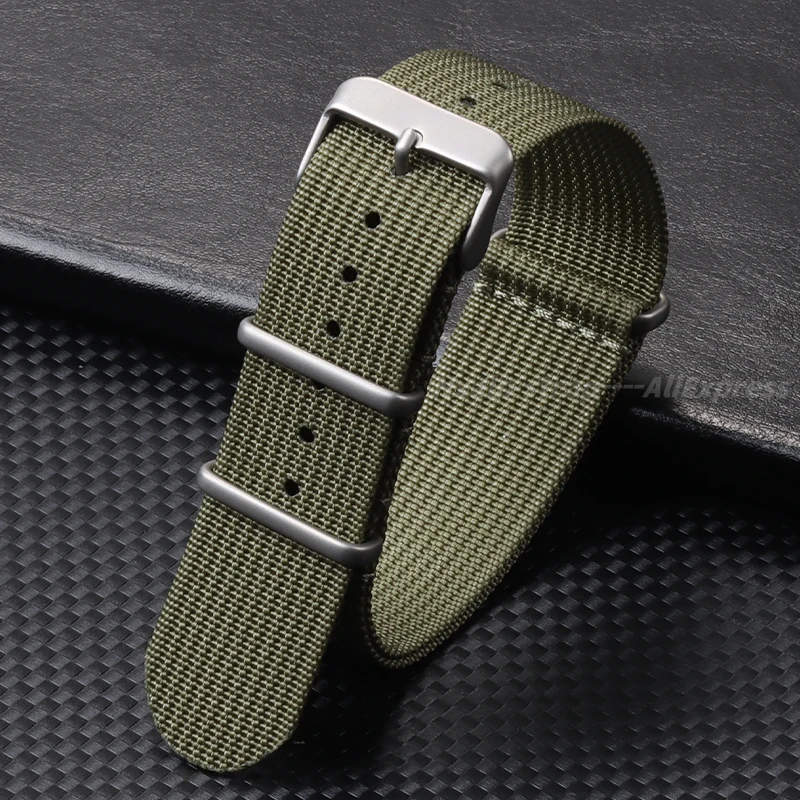 สายนาฬิกาไนลอนแบบริบ18มม. 20มม - Nylon Nato Strap บทวิจารณ์และราคา