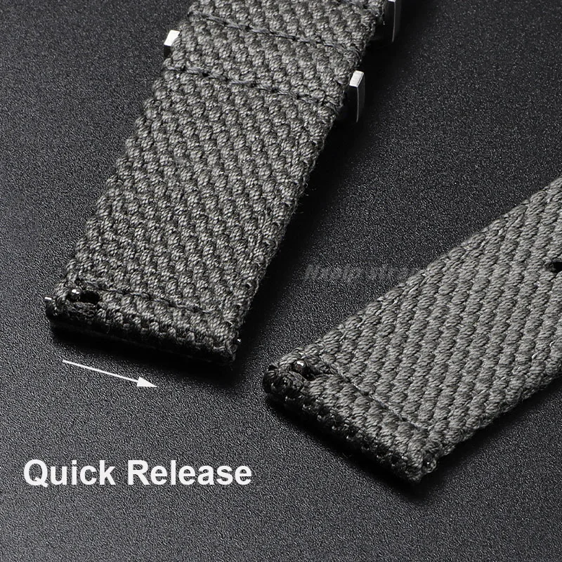 20 มม.22 มม.ผ้าฝ้ายไนลอนสายนาฬ - Nylon Nato Strap บทวิจารณ์และราคา